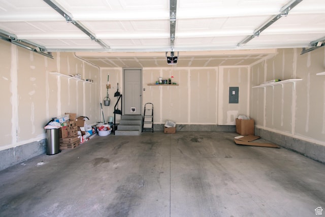 14368 S Penrhy Ct, Herriman, UT 84096 - garage featuring a garage door opener and electric panel