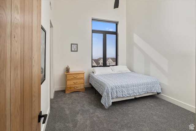 3450 N 1930 E, North Logan, UT 84341 - bedroom with dark carpet and a towering ceiling