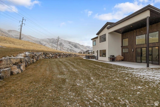3450 N 1930 E, North Logan, UT 84341 - view of yard with a mountain view, central AC, and a patio area