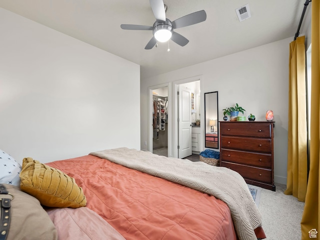 1802 E Magnolia Cir, Eagle Mountain, UT 84005 - carpeted bedroom featuring a spacious closet, a closet, and ceiling fan
