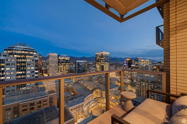 99 W S Temple St S Unit 2201, Salt Lake City, UT 84101 - view of balcony at dusk