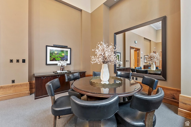 99 W S Temple St S Unit 2201, Salt Lake City, UT 84101 - carpeted dining area featuring a high ceiling
