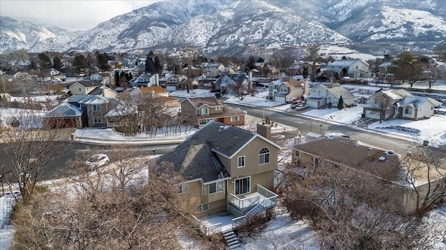 2152 E 3325 N, Layton, UT 84040 - snowy aerial view featuring a mountain view and a residential view