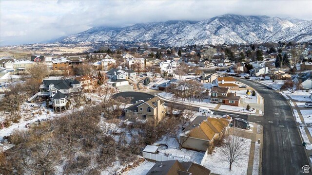 2152 E 3325 N, Layton, UT 84040 - snowy aerial view featuring a residential view and a mountain view