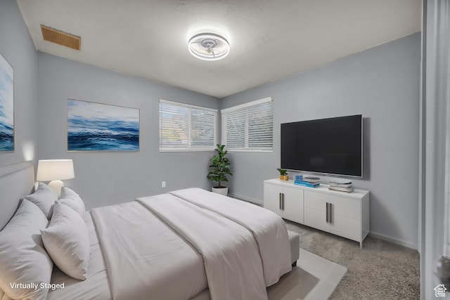 2152 E 3325 N, Layton, UT 84040 - bedroom with visible vents, baseboards, and light colored carpet