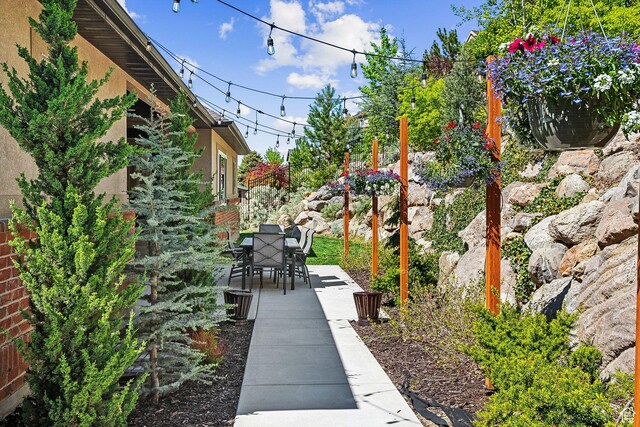 13299 S Laurel Park Ln, Draper, UT 84020 - exterior space with outdoor dining area
