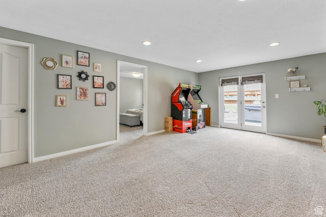 888 W Vahe St S, Draper, UT 84020 - game room featuring recessed lighting, carpet floors, and baseboards