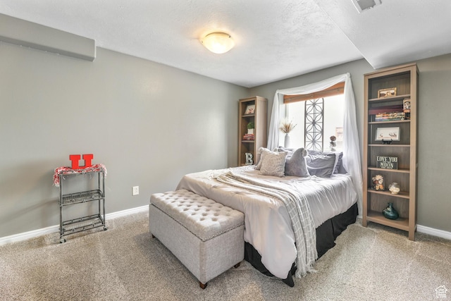 888 W Vahe St S, Draper, UT 84020 - bedroom with a wall mounted air conditioner, visible vents, baseboards, and carpet