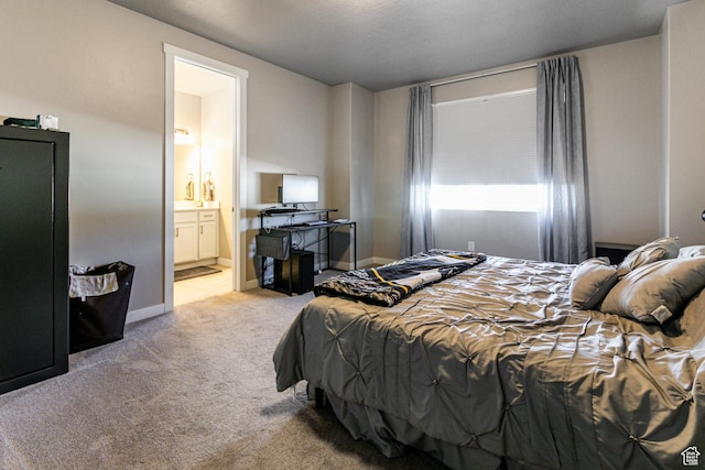 1038 W Regatta Ln, Stansbury Park, UT 84074 - bedroom with light carpet and ensuite bath