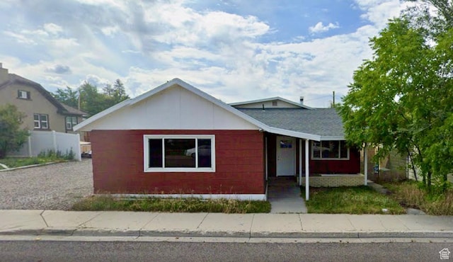 view of bungalow-style home