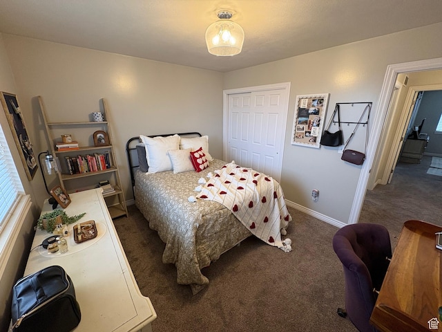 840 N Great View Dr E, Morgan, UT 84050 - bedroom with carpet floors, a closet, and baseboards