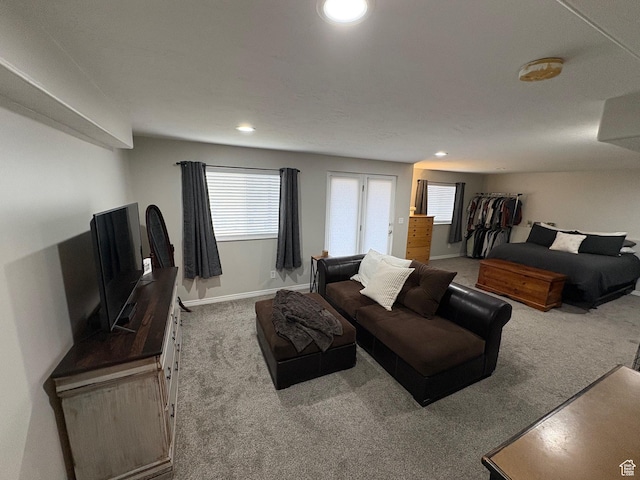 840 N Great View Dr E, Morgan, UT 84050 - living area featuring carpet, recessed lighting, and baseboards