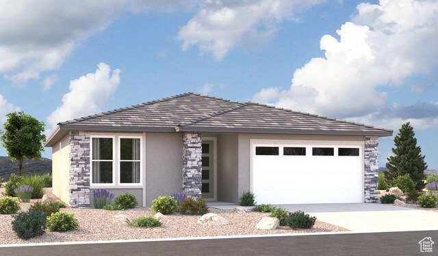 view of front facade with a garage
