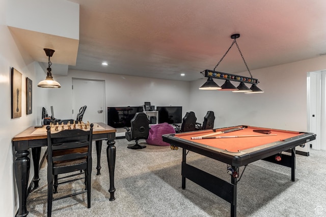 720 S 700 E, Mount Pleasant, UT 84647 - recreation room with carpet floors, recessed lighting, and pool table