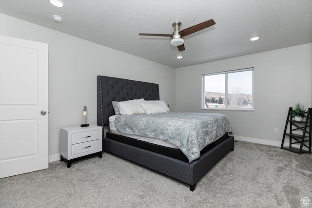 356 W Rendezvous Way, Garden City, UT 84028 - bedroom with light colored carpet and ceiling fan