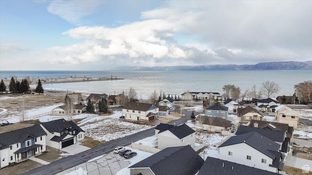 356 W Rendezvous Way, Garden City, UT 84028 - snowy aerial view featuring a water and mountain view
