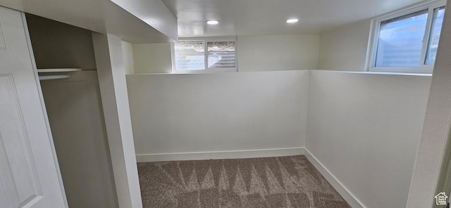 spacious closet featuring carpet floors
