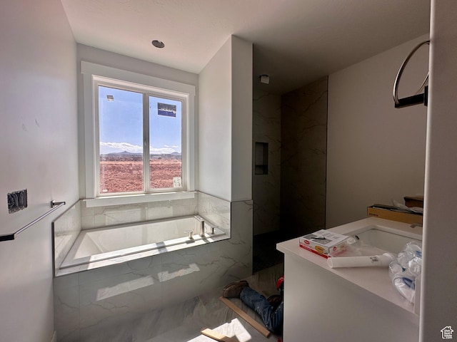 1589 S 4000 W Unit 12, Hurricane, UT 84737 - full bathroom with a garden tub and a marble finish shower