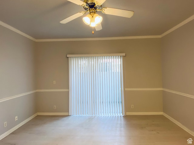 1444 S 430 W Unit 7, Orem, UT 84058 - unfurnished room with ceiling fan, wood finished floors, and crown molding