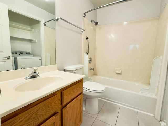 1444 S 430 W Unit 7, Orem, UT 84058 - full bathroom with washer / dryer, tile patterned floors, shower / tub combination, and vanity