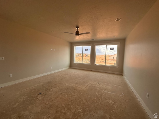 3997 W 1500 S, Hurricane, UT 84737 - empty room featuring a ceiling fan and a textured ceiling