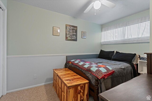 271 Brookfield Ln, Centerville, UT 84014 - bedroom featuring carpet floors, baseboards, and ceiling fan
