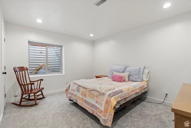 bedroom with carpet floors