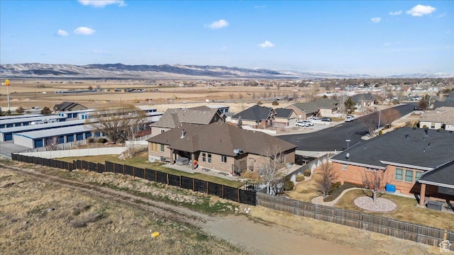 aerial view featuring a mountain view