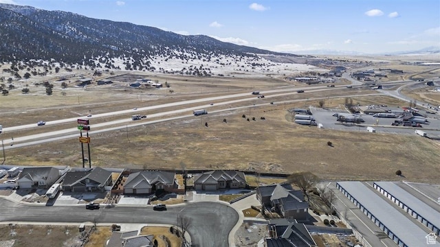 aerial view featuring a mountain view