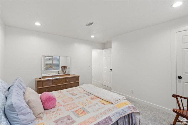 bedroom with carpet floors