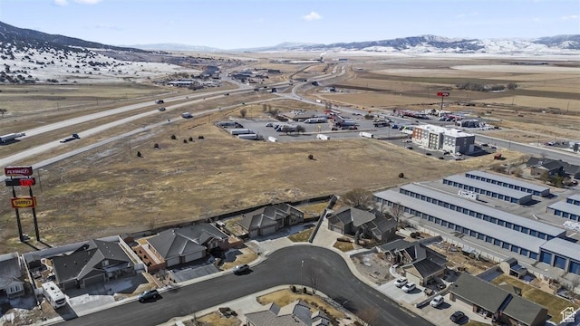 aerial view featuring a mountain view