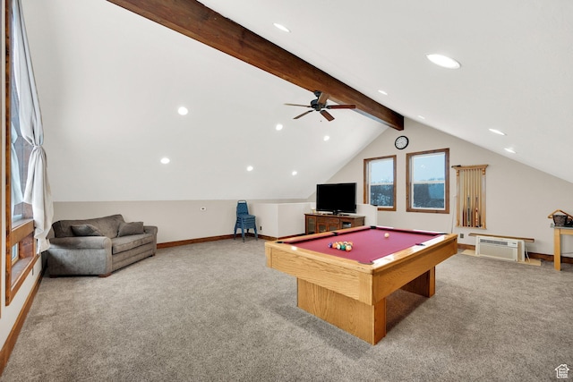 9284 E Tree Top Cir Unit 856, Heber City, UT 84032 - game room with carpet, billiards table, recessed lighting, and baseboards
