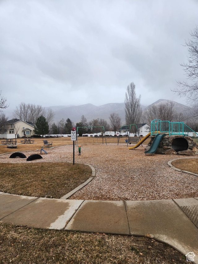 548 S 675 W, Centerville, UT 84014 - view of play area featuring a mountain view