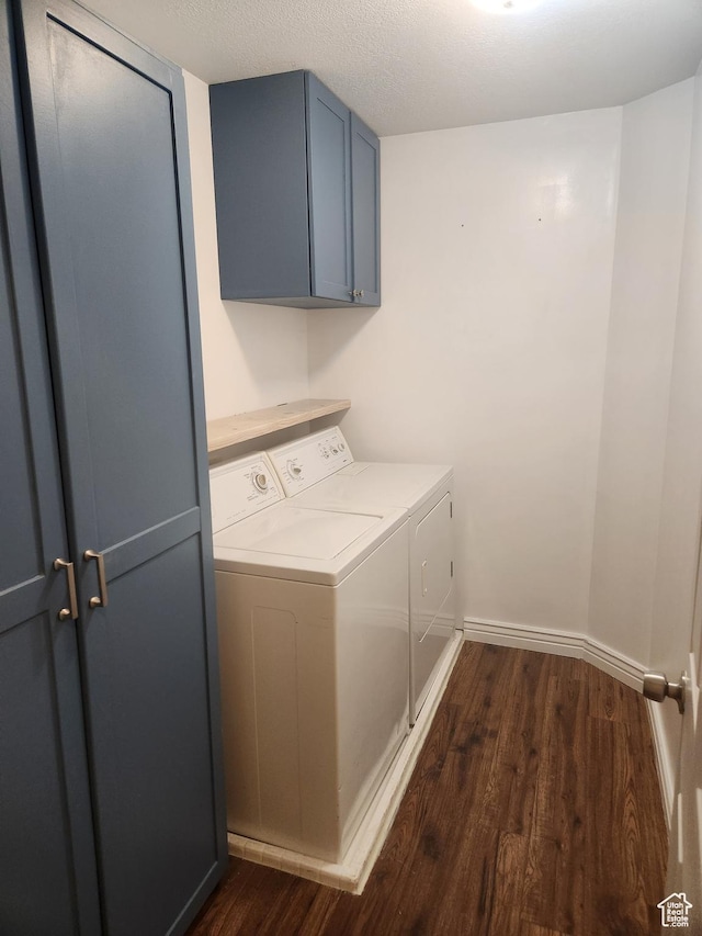 548 S 675 W, Centerville, UT 84014 - laundry room featuring cabinets, dark hardwood / wood-style floors, and washer and clothes dryer