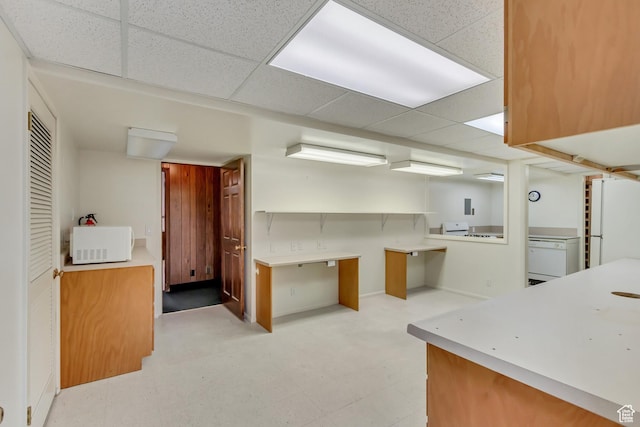 1503 N 1980 W, Provo, UT 84604 - kitchen with white appliances, light flooring, and a drop ceiling