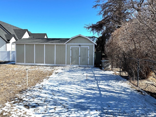 500 W Clark St S, Grantsville, UT 84029 - snow covered structure with a storage shed and an outdoor structure