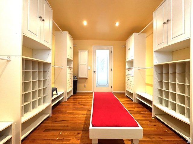 500 W Clark St S, Grantsville, UT 84029 - mudroom with dark wood-style flooring, baseboards, and recessed lighting