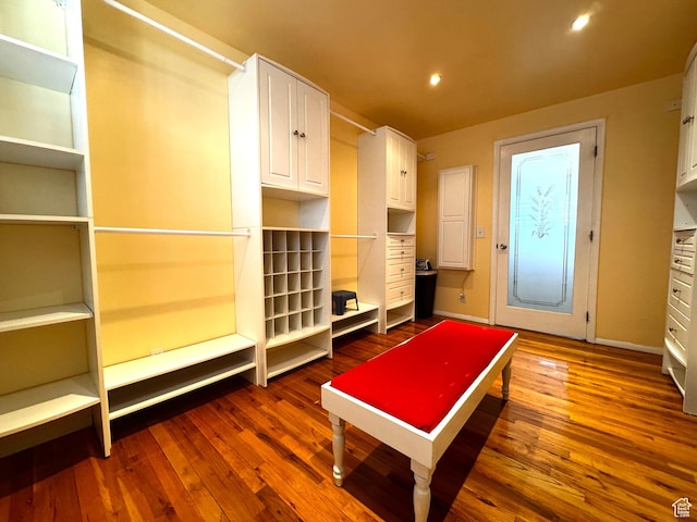 500 W Clark St S, Grantsville, UT 84029 - mudroom featuring baseboards, recessed lighting, and wood finished floors
