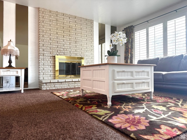 500 W Clark St S, Grantsville, UT 84029 - interior space featuring carpet and a fireplace