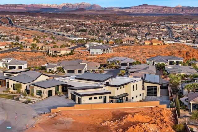 20 N Cliffside Dr, Washington, UT 84780 - aerial view featuring a mountain view and a residential view