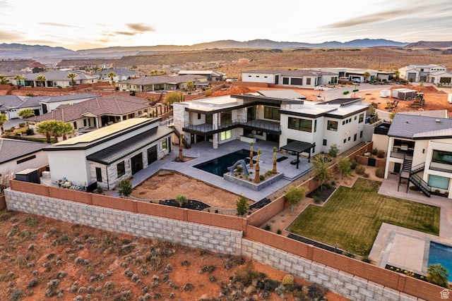 20 N Cliffside Dr, Washington, UT 84780 - drone / aerial view with a residential view and a mountain view