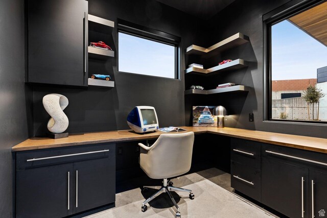 20 N Cliffside Dr, Washington, UT 84780 - home office featuring plenty of natural light and built in desk