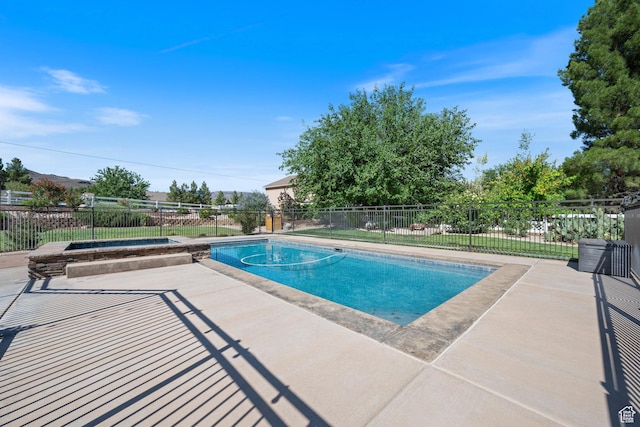 1512 Cholla Dr, Toquerville, UT 84774 - view of swimming pool with a patio and an in-ground hot tub