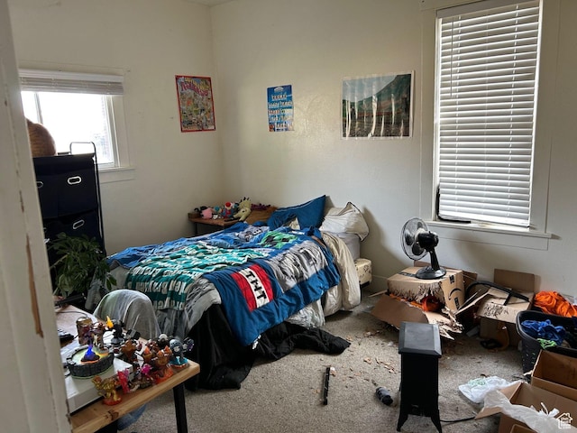 view of carpeted bedroom