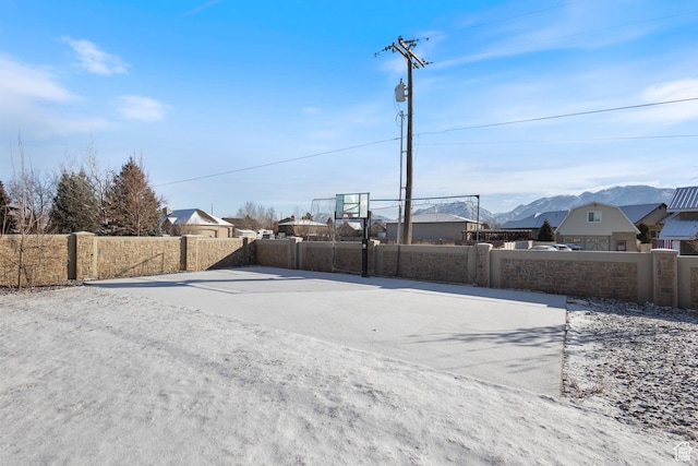11513 S Jackson Downs Way S, Jordan, UT 84095 - view of yard with a mountain view and basketball court