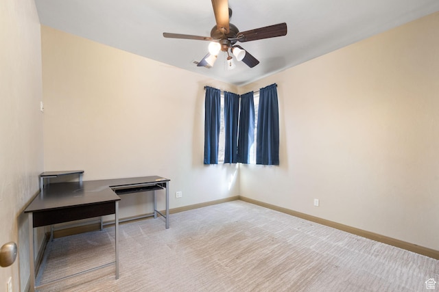 3523 S Desert Hills Dr, St George, UT 84790 - interior space with ceiling fan, carpet, and baseboards
