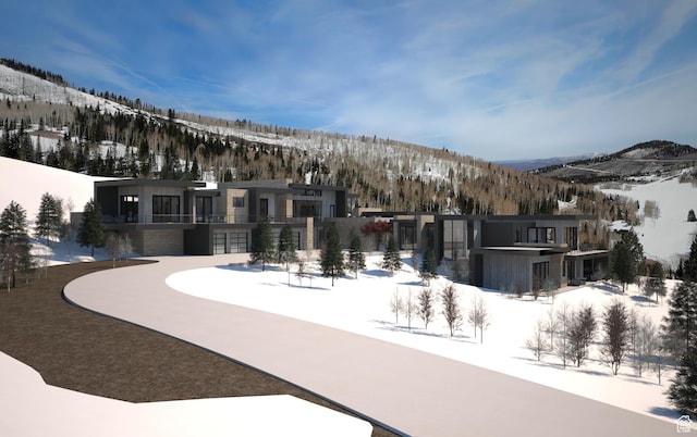 surrounding community with a mountain view