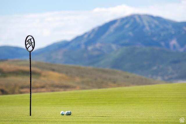 2738 Longspur Ln, Park City, UT 84098 - view of community featuring a mountain view and a lawn