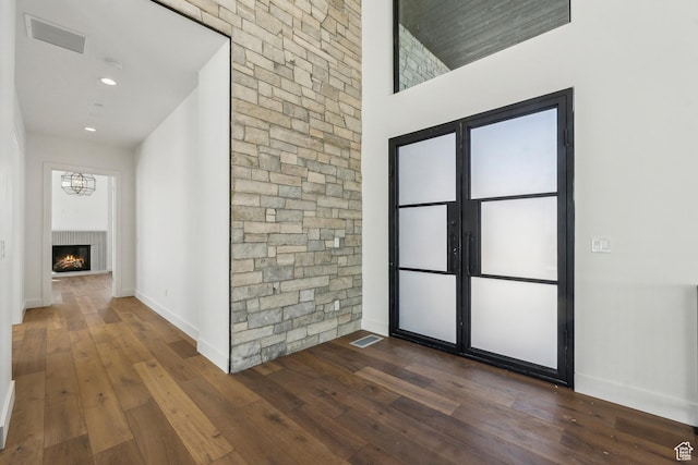 2738 Longspur Ln, Park City, UT 84098 - foyer with dark hardwood / wood-style flooring