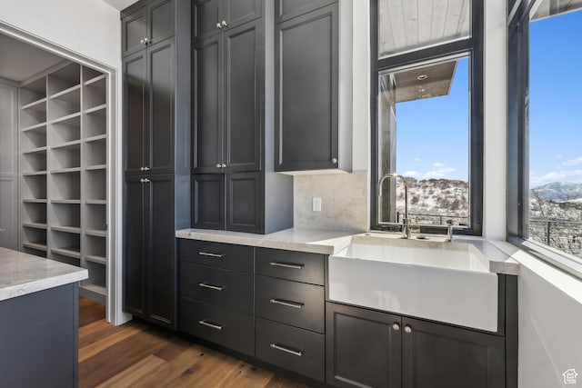 2738 Longspur Ln, Park City, UT 84098 - interior space with sink and dark hardwood / wood-style floors